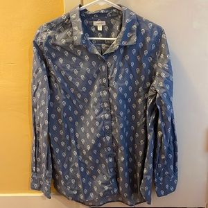 Garnet hill cotton blouse size 12